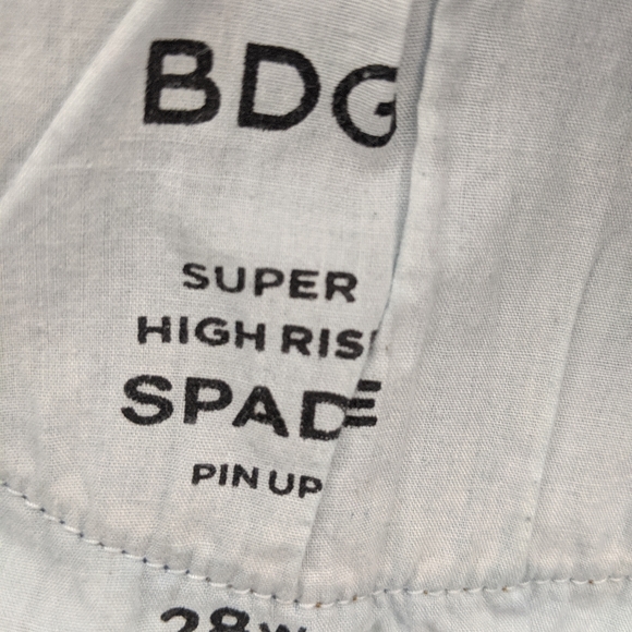 BDG Super High Rise Spade Pin Up Shorts Dark - Picture 7 of 10